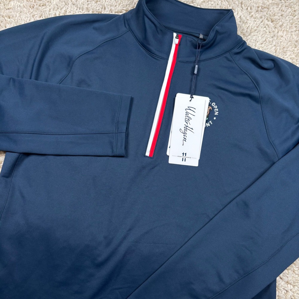 Walter Hagen 1/4 Zip Pullover Womens Large Navy Blue 125th US Open Oakmont